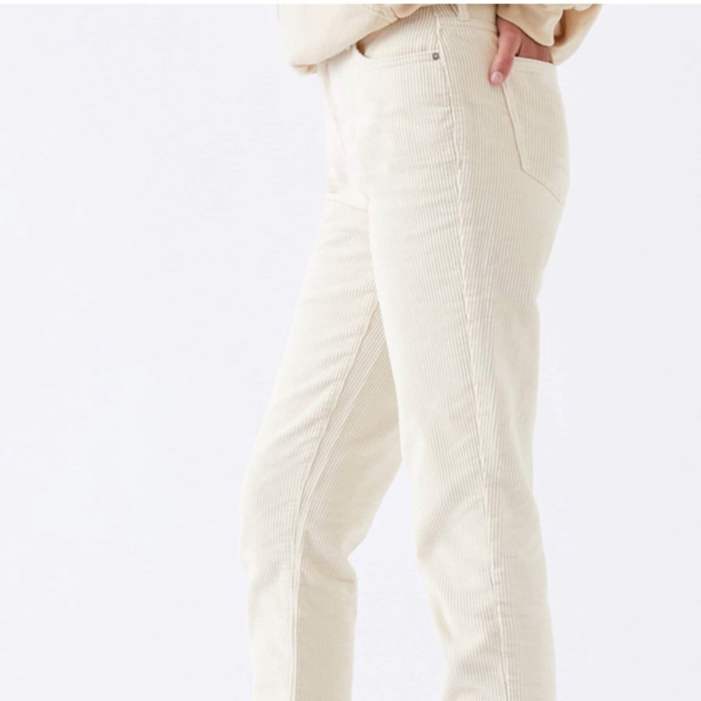 Pacsun Cream Corduroy Mom Jeans
